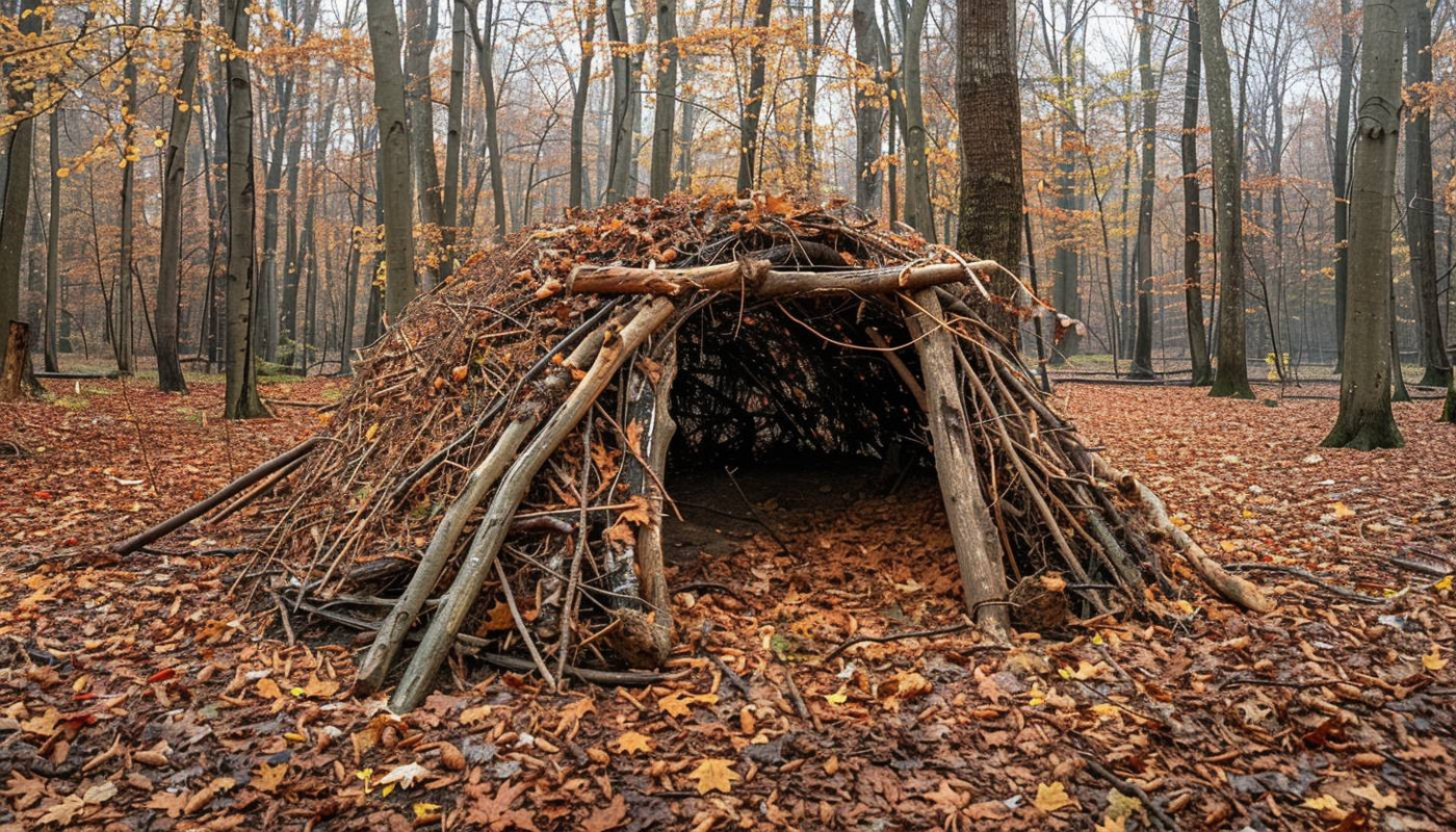 Fabriquer un abri de survie avec des matériaux naturels